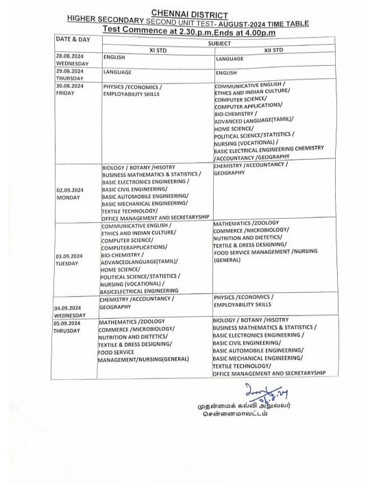 Time Table